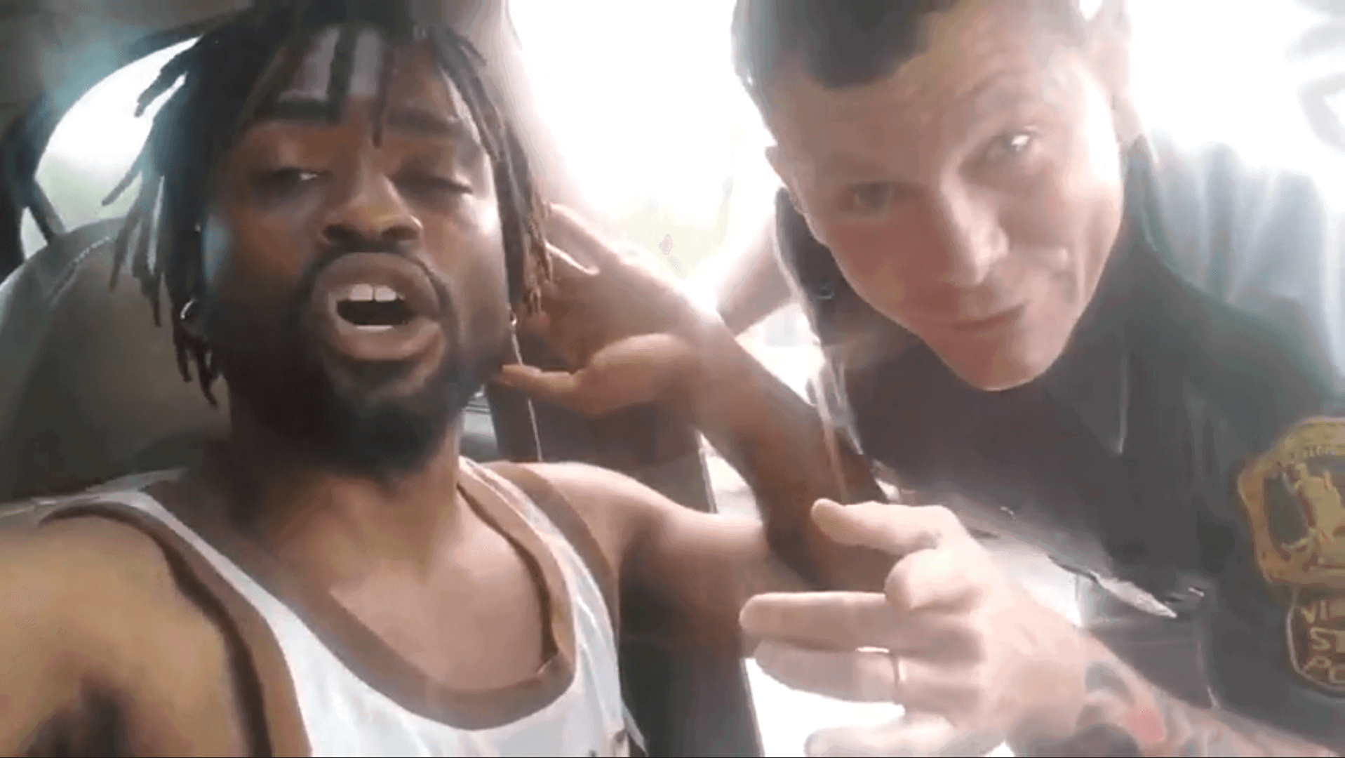 police camera: pull over black man for sticker violation